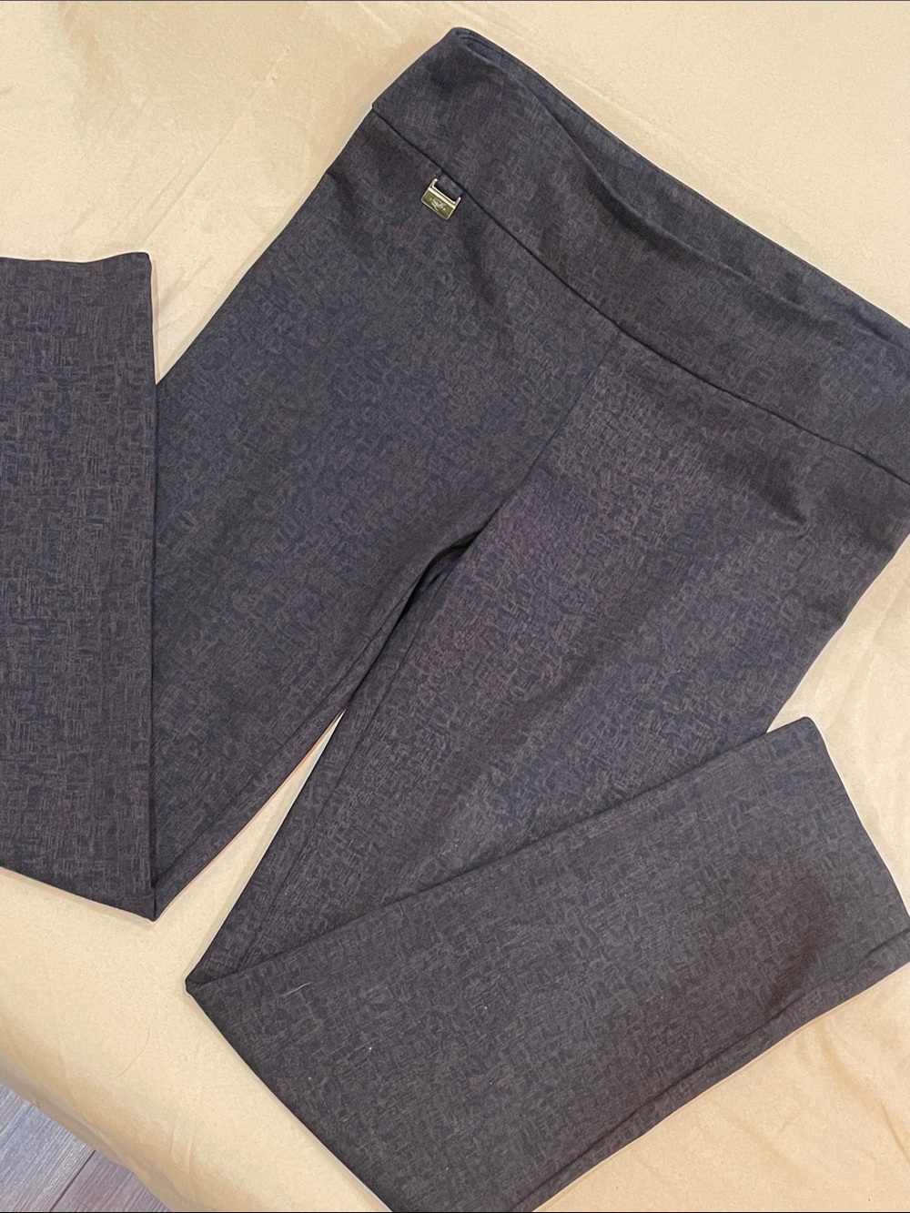 LISETTE L Montreal Slim Stretch Pants in Dark Charcoal - Brown Sz 10